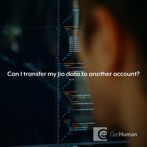 Can I transfer my Jio data to another account?