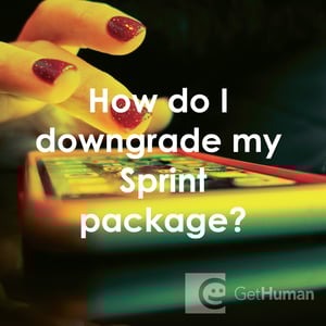 How Do I Downgrade My Sprint Package?