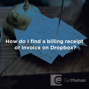 How Do I Find a Billing Receipt or Invoice on Dropbox?