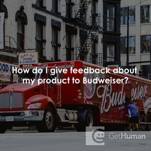 How Do I Give Feedback About My Product to Budweiser?