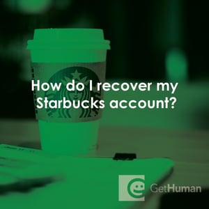 How Do I Recover My Starbucks Account?