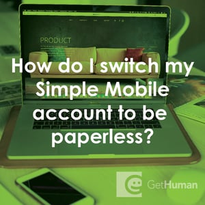 How Do I Switch My Simple Mobile Account to Be Paperless?