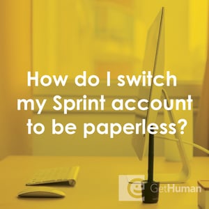 How Do I Switch My Sprint Account to Be Paperless?