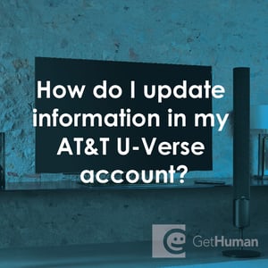 How Do I Update Information in My AT&T U-Verse Account?