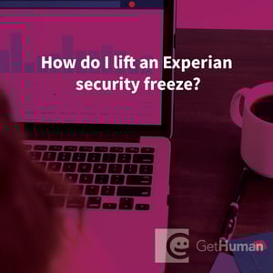 How do I lift an Experian security freeze?