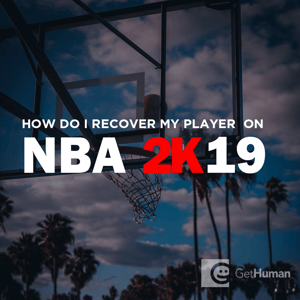 How do I recover Myplayer on NBA 2K19?