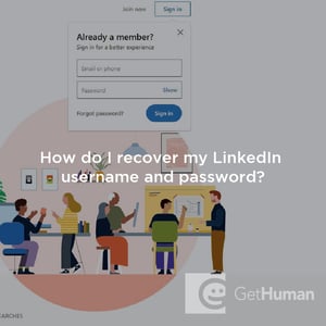 How do I recover my LinkedIn username and password?