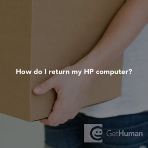 How do I return my HP computer?