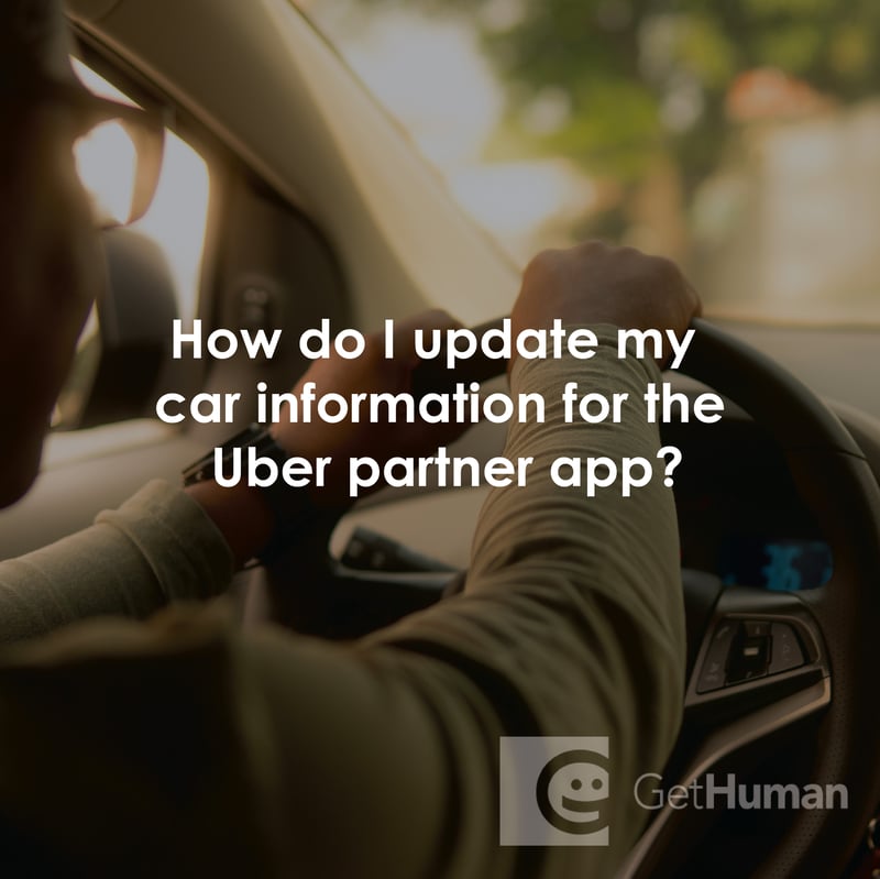 How Do I Update My Car Information for the Uber Partner App?