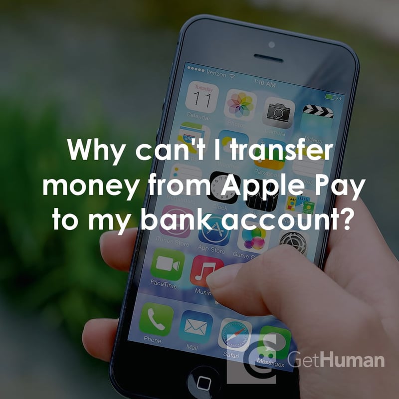Why Can't I Transfer Money from Apple Pay to My Bank Account?