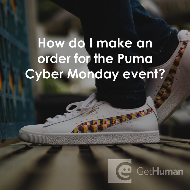 How Do I Make an Order for the Puma Cyber Monday Event?