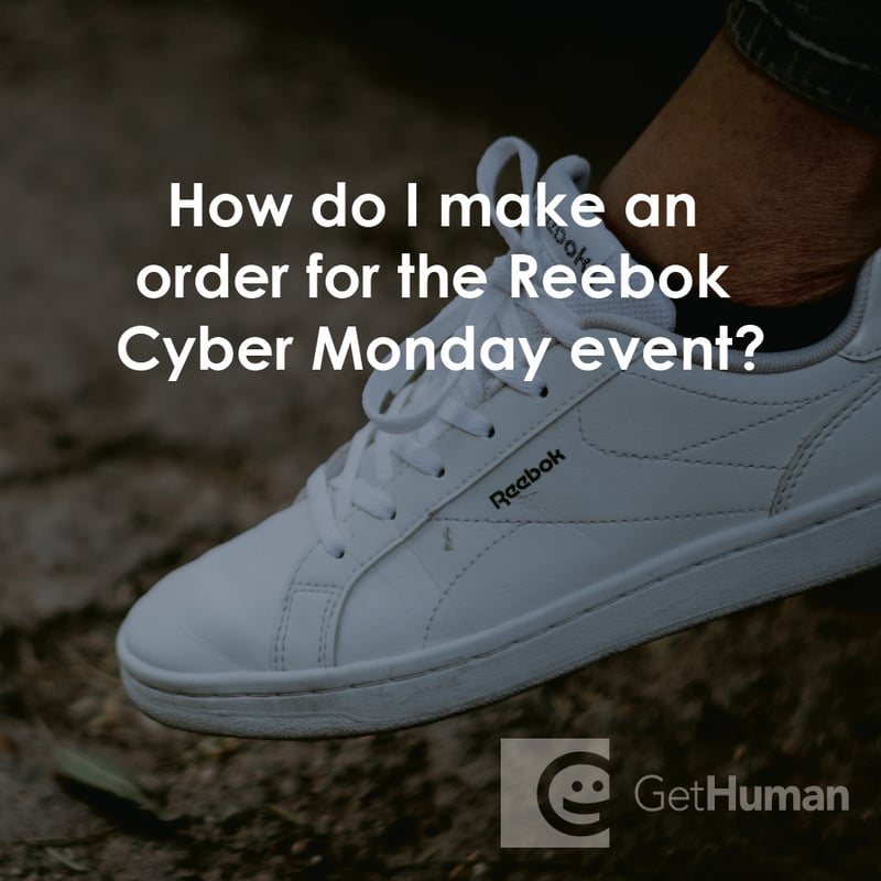 How Do I Make an Order for the Reebok Cyber Monday Event?