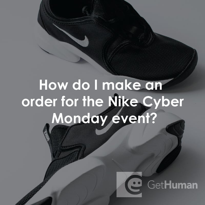 How Do I Make an Order for the Nike Cyber Monday Event?