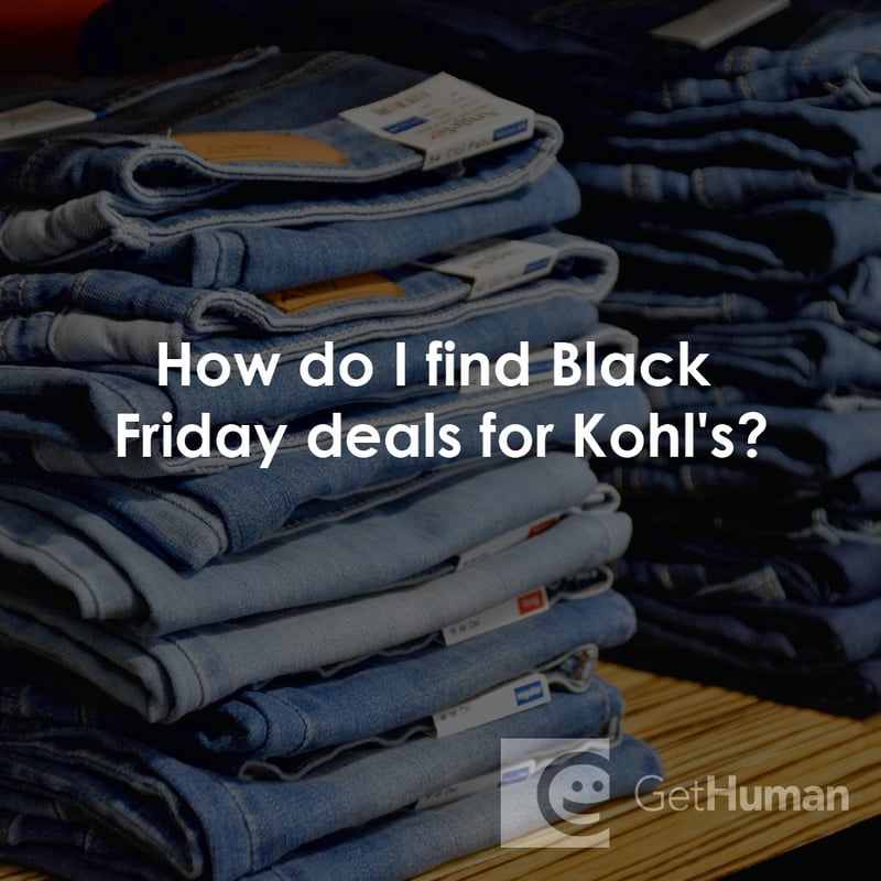 How Do I Find Black Friday Deals for Kohl's?