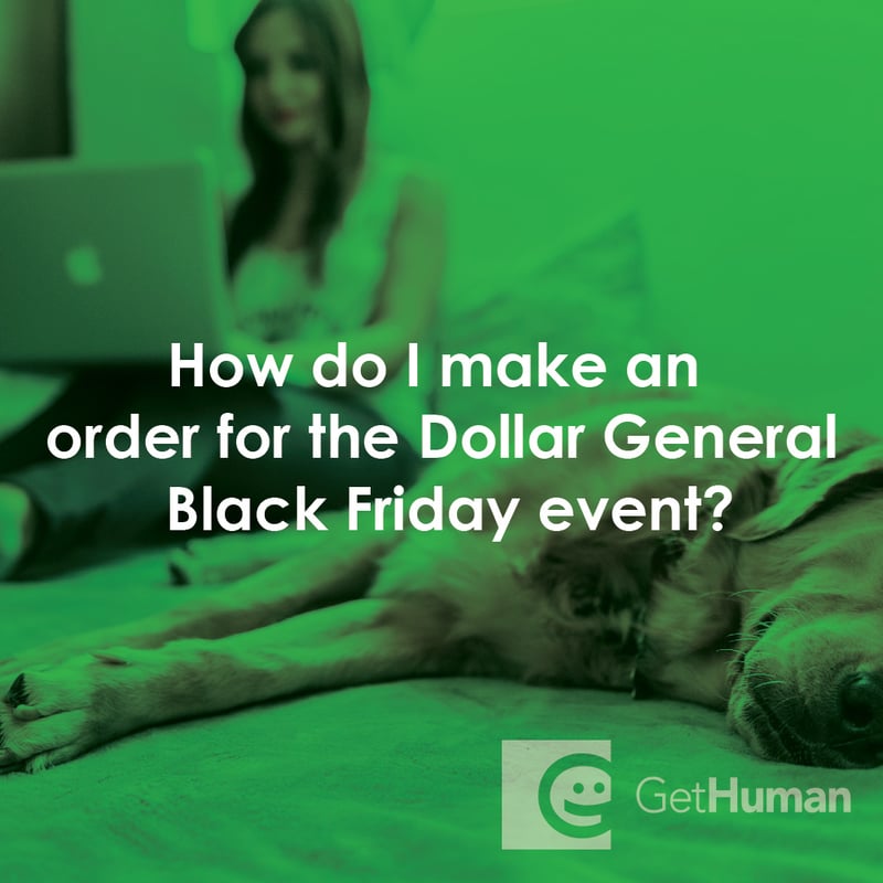 How Do I Make an Order for the Dollar General Black Friday Event?