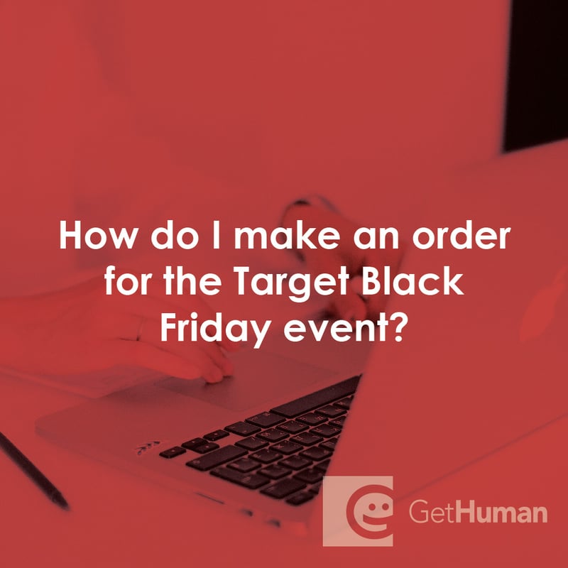 How Do I Make an Order for the Target Black Friday Event?