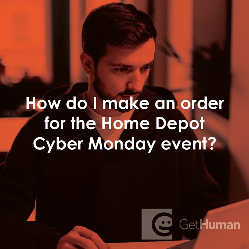 How Do I Make an Order for the Home Depot Cyber Monday Event?