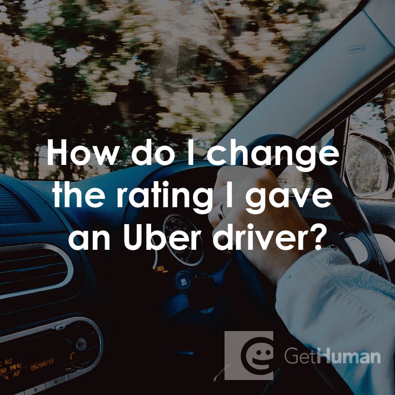 How Do I Change the Rating I Gave an Uber Driver?