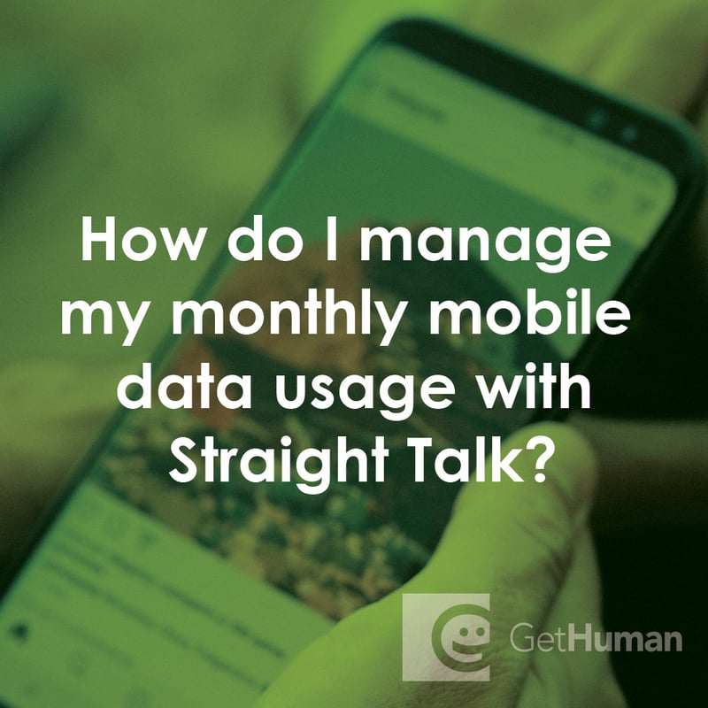 How Do I Manage My Monthly Mobile Data Usage with Straight Talk?