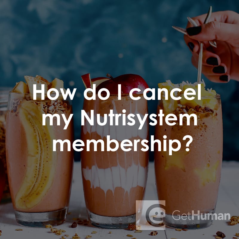 How Do I Cancel My NutriSystem Membership?