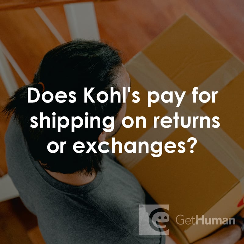 Does Kohl's Pay for Shipping on Returns or Exchanges?