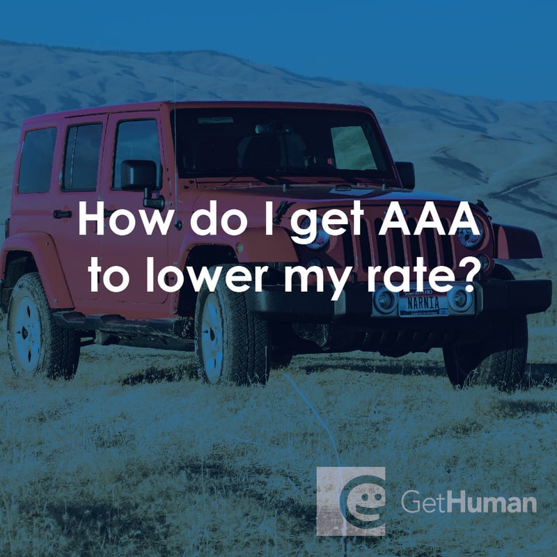 How Do I Get AAA to Lower My Rate?