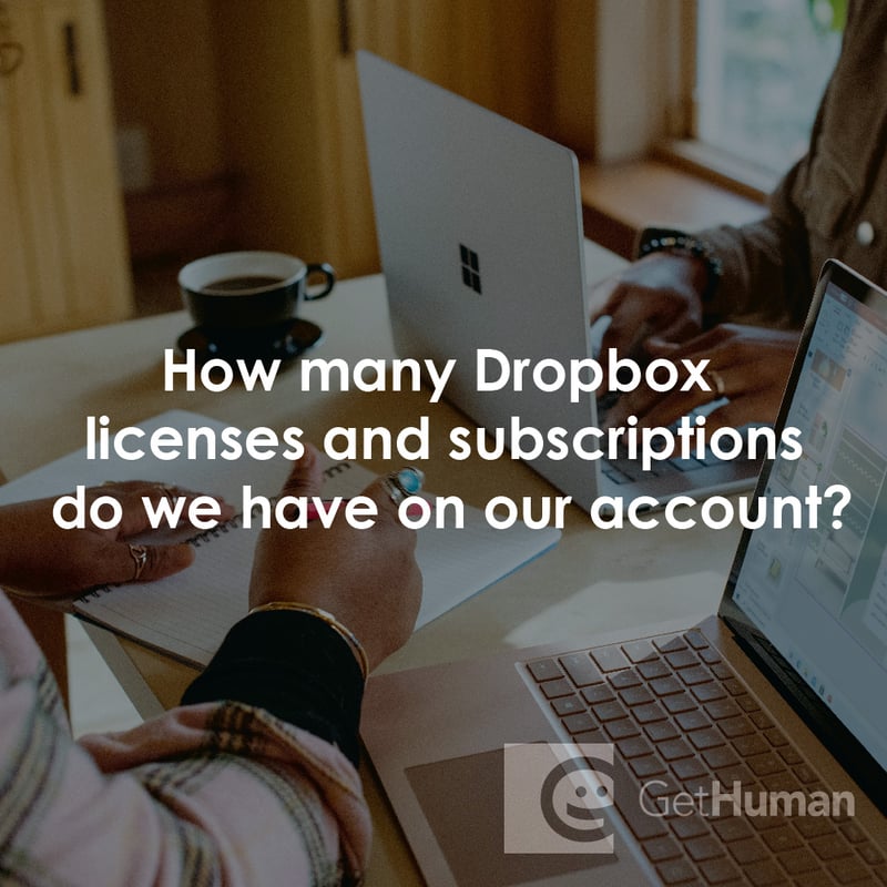How Many Dropbox Licenses and Subscriptions Do We Have on Our Account?
