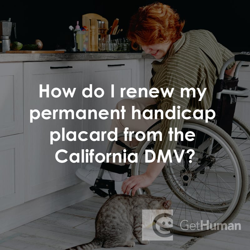 How Do I Renew My Permanent Handicap Placard from the California Dmv?