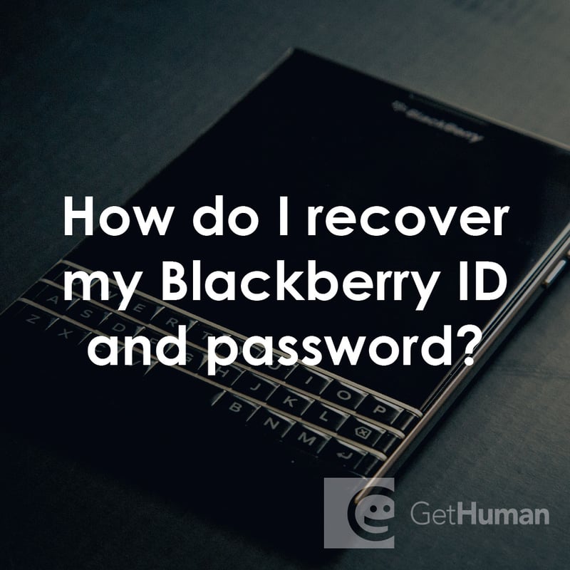 How Do I Recover My Blackberry ID and Password?