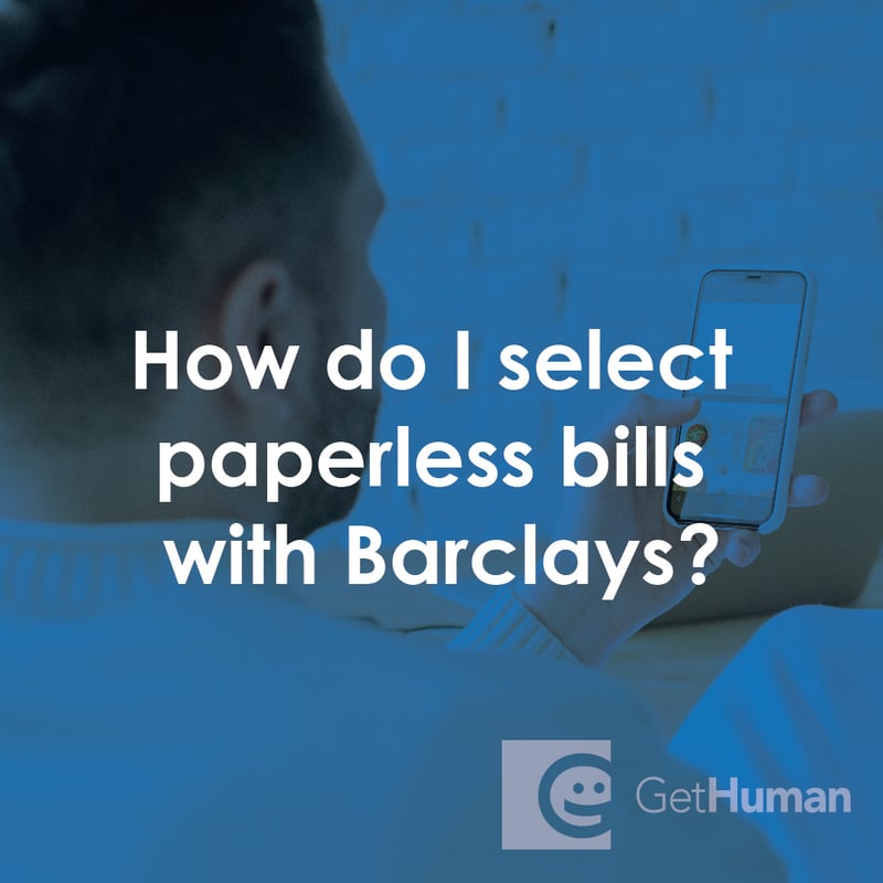 How Do I Select Paperless Bills with Barclays?
