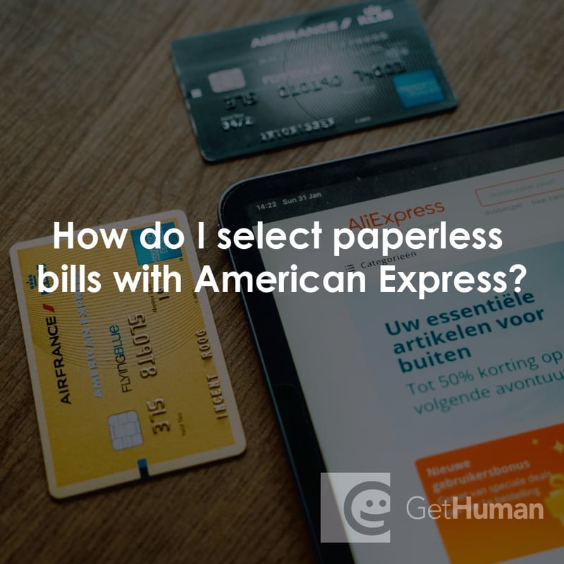 How Do I Select Paperless Bills with American Express?