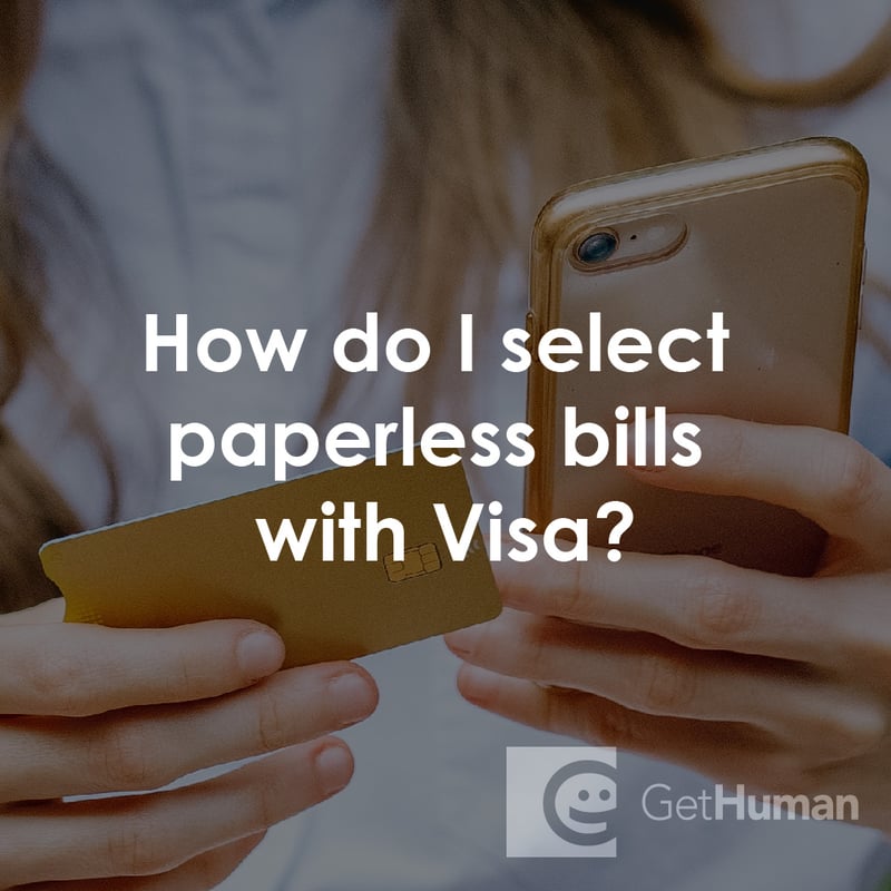 How Do I Select Paperless Bills with Visa?