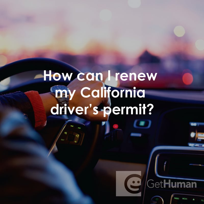 How Can I Renew My California Driver's Permit?