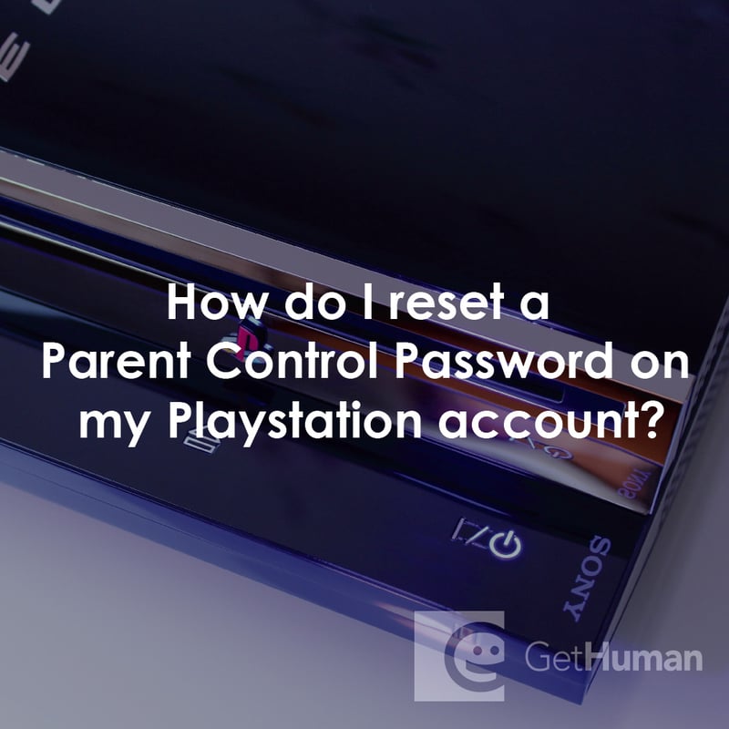 How Do I Reset a Parent Control Password on My Playstation Account?