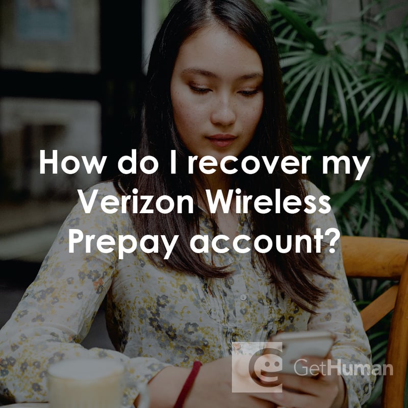 How Do I Recover My Verizon Wireless Prepay Account?
