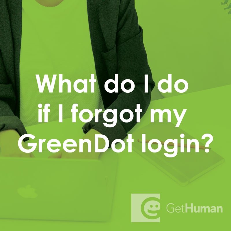 What Do I Do If I Forgot My Greendot Login?