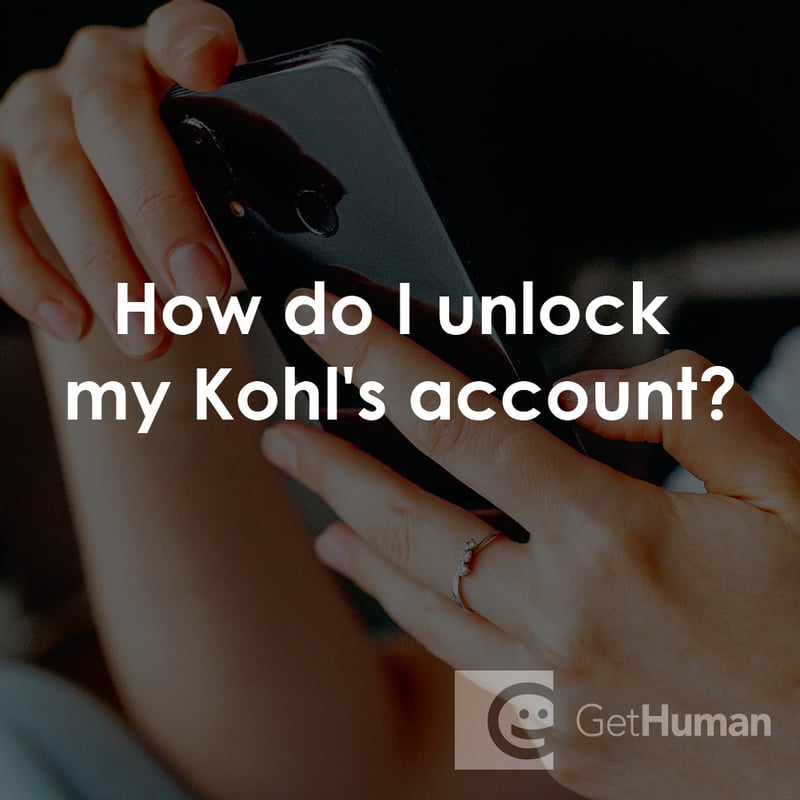 How Do I Unlock My Kohl's Account?
