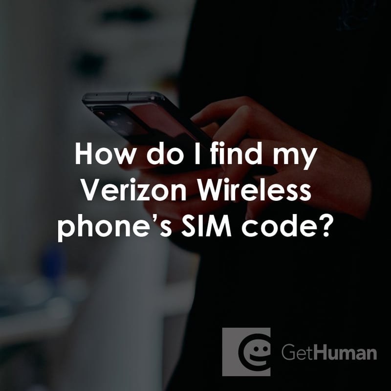 How Do I Find My Verizon Wireless Phone's Sim Code?