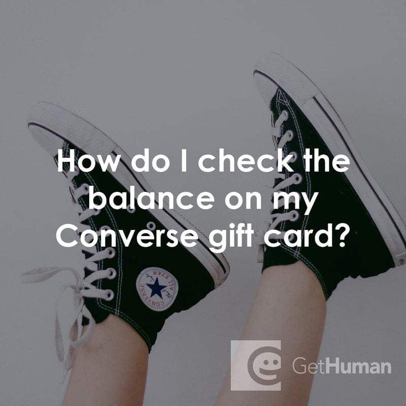 How Do I Check the Balance on My Converse Gift Card?