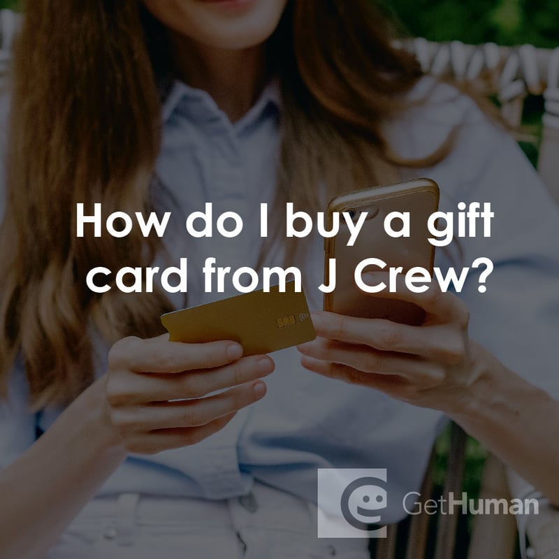 How Do I Buy a Gift Card from J Crew?