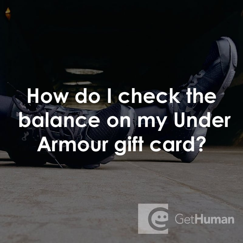 How Do I Check the Balance on My Under Armour Gift Card?
