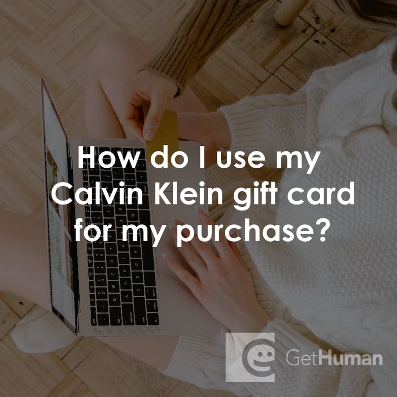 How Do I Use My Calvin Klein Gift Card for My Purchase?