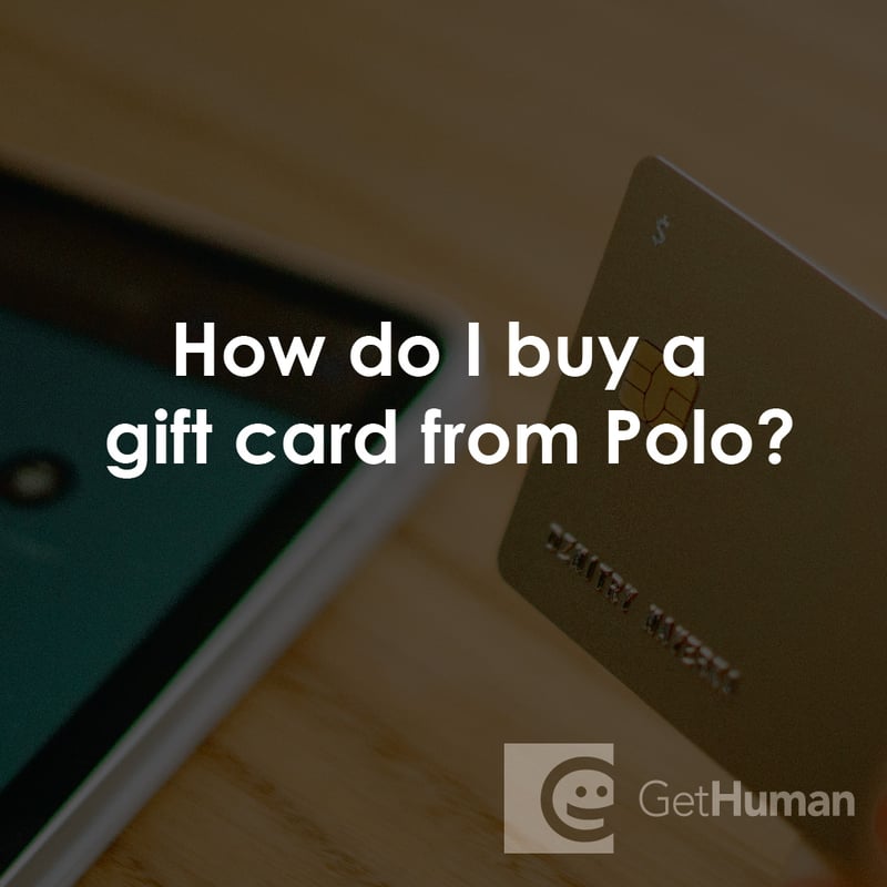 How Do I Buy a Gift Card from Polo?