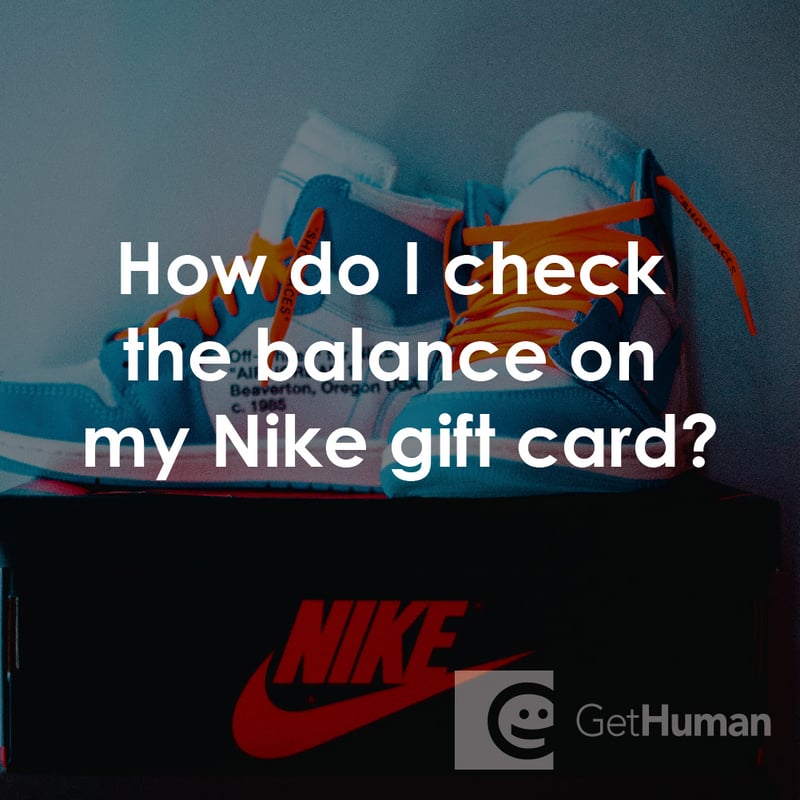 How Do I Check the Balance on My Nike Gift Card?