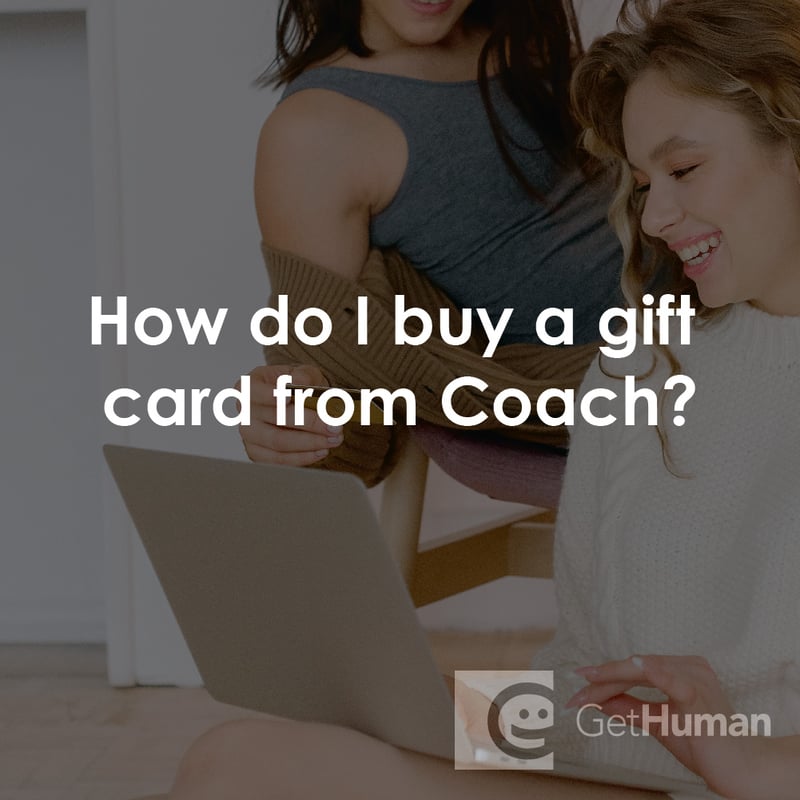 How Do I Buy a Gift Card from Coach?