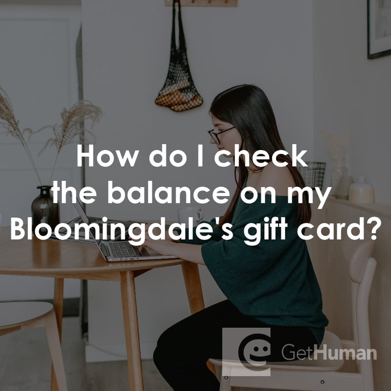 How Do I Check the Balance on My Bloomingdale’s Gift Card?