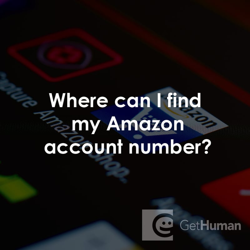 Where Can I Find My Amazon Account Number?