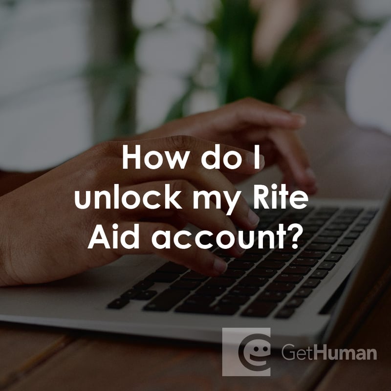 How Do I Unlock My Rite Aid Account?