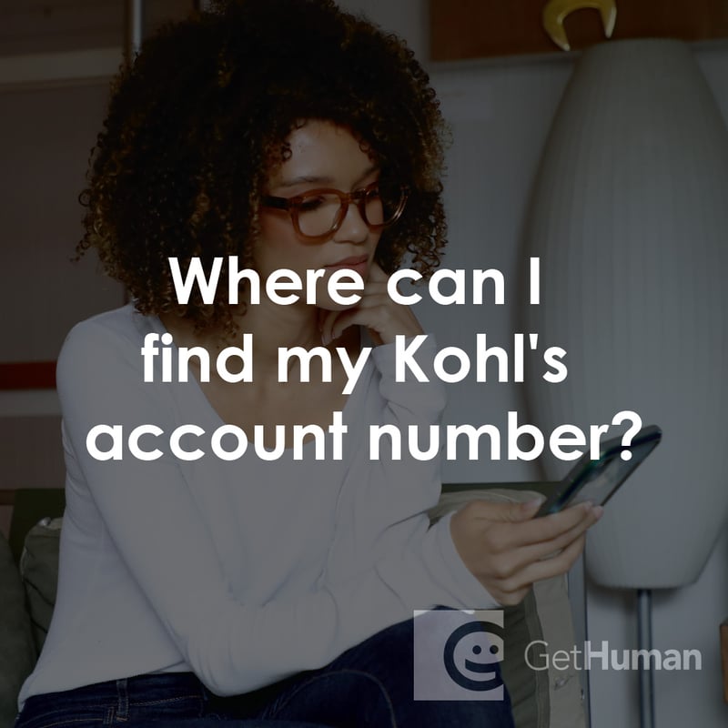 Where Can I Find My Kohl's Account Number?