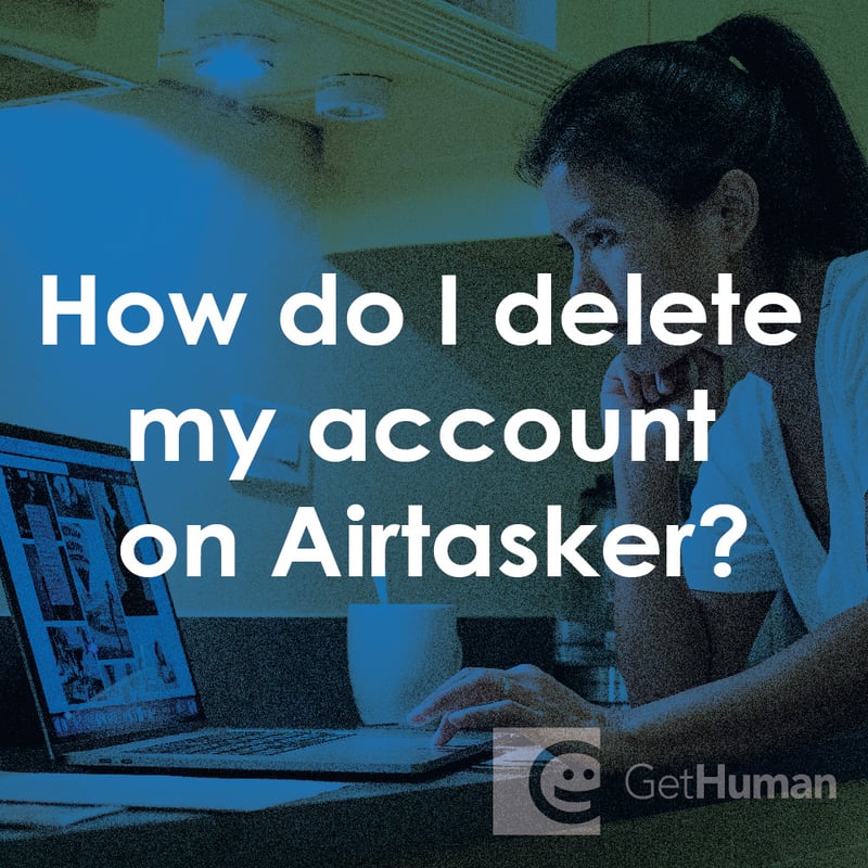 How do I delete my account on Airtasker?